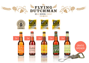 Frisse bieren pakket - 5 x 2 flessen - Frisse bieren plus Flying Dutchman flesopener!
